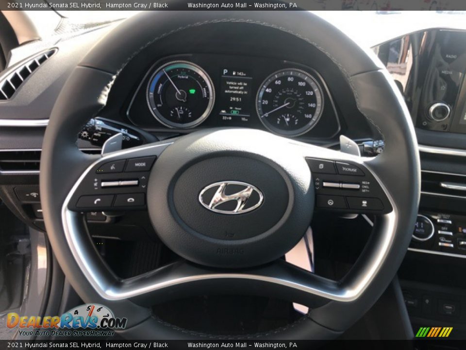 2021 Hyundai Sonata SEL Hybrid Hampton Gray / Black Photo #10