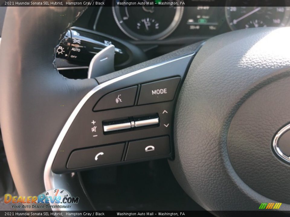 2021 Hyundai Sonata SEL Hybrid Hampton Gray / Black Photo #11