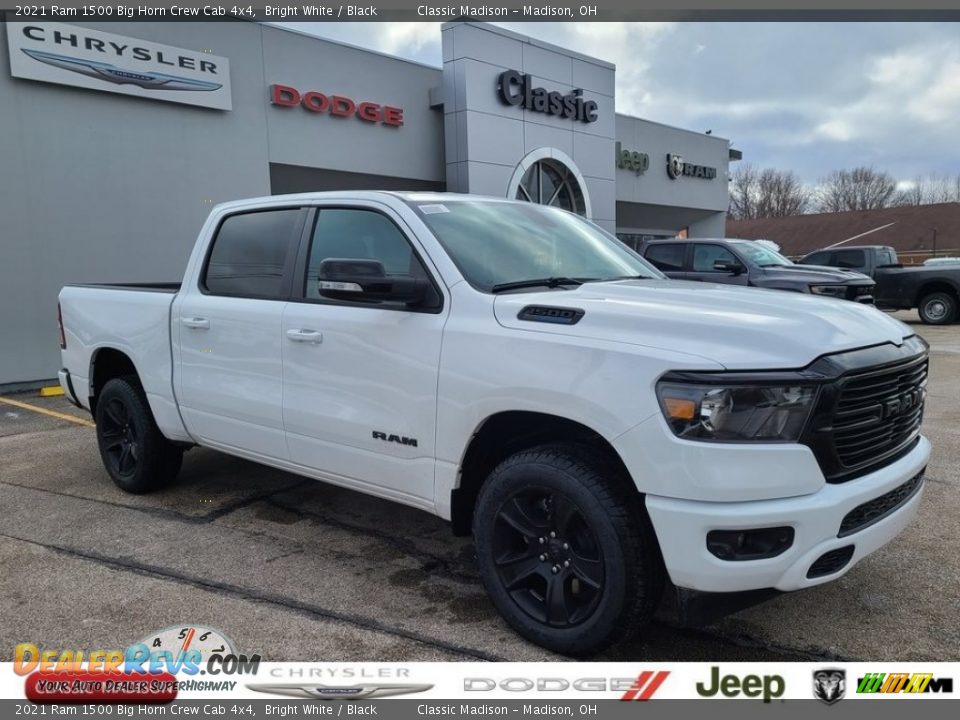 2021 Ram 1500 Big Horn Crew Cab 4x4 Bright White / Black Photo #1