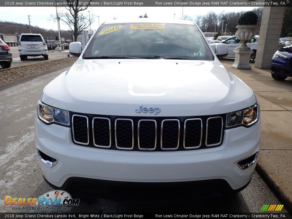 2018 Jeep Grand Cherokee Laredo 4x4 Bright White / Black/Light Frost Beige Photo #8