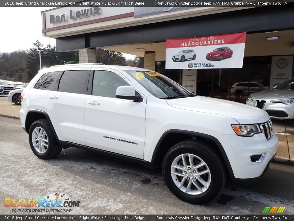 2018 Jeep Grand Cherokee Laredo 4x4 Bright White / Black/Light Frost Beige Photo #9