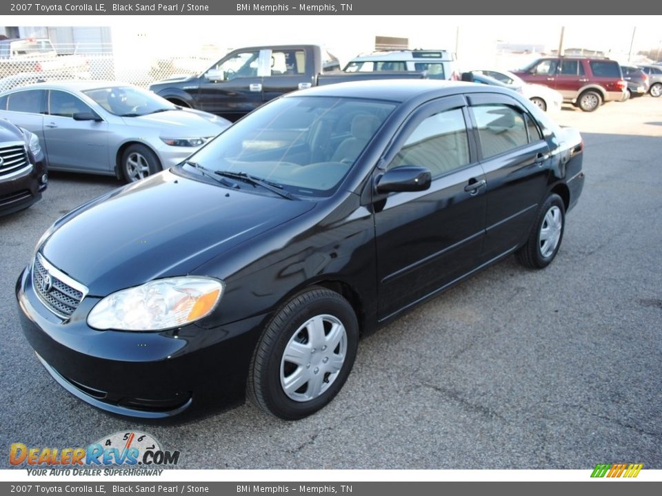 2007 Toyota Corolla LE Black Sand Pearl / Stone Photo #1