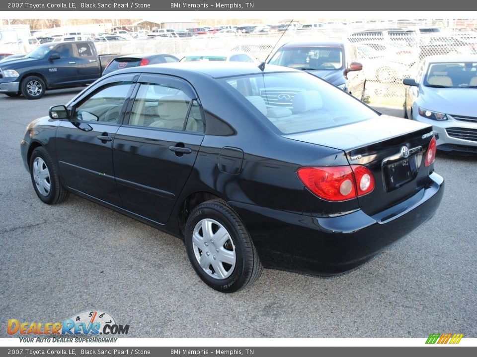 2007 Toyota Corolla LE Black Sand Pearl / Stone Photo #3