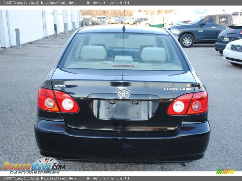 2007 Toyota Corolla LE Black Sand Pearl / Stone Photo #4