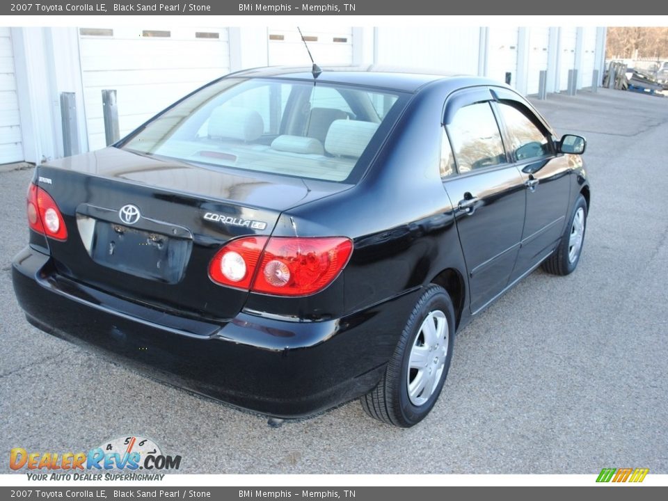 2007 Toyota Corolla LE Black Sand Pearl / Stone Photo #5