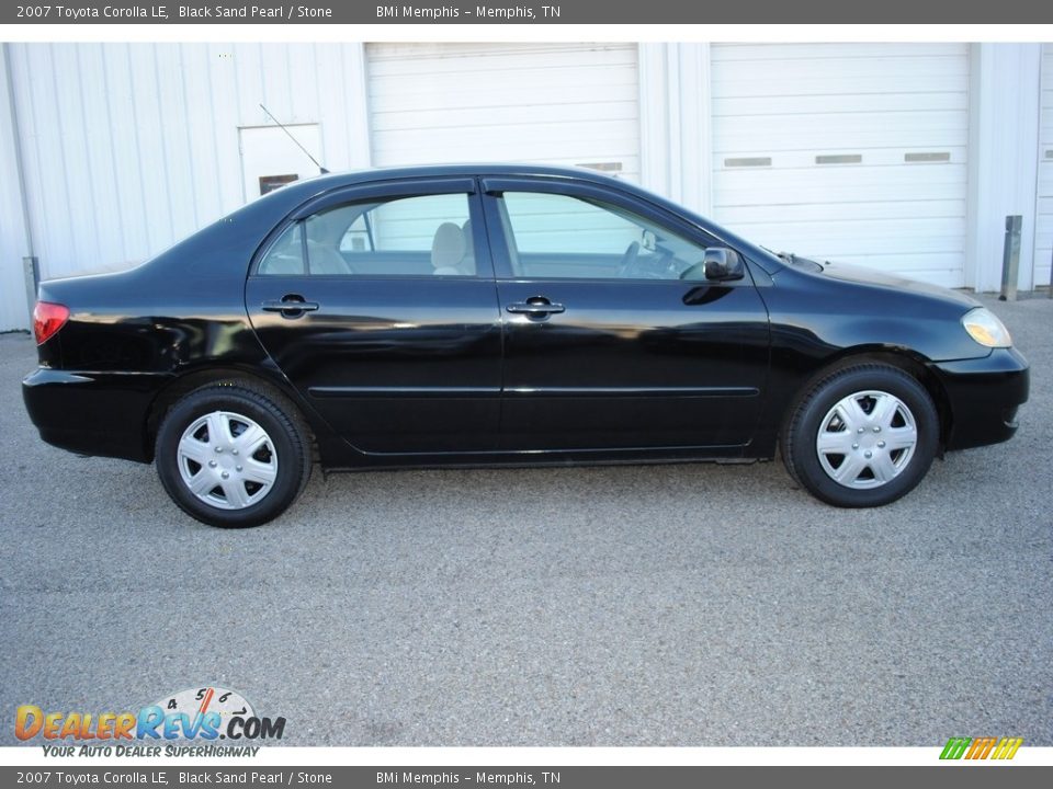 2007 Toyota Corolla LE Black Sand Pearl / Stone Photo #6