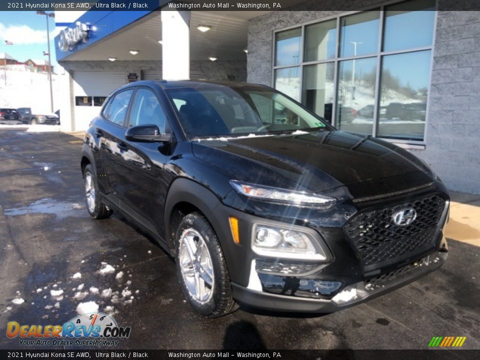 2021 Hyundai Kona SE AWD Ultra Black / Black Photo #1