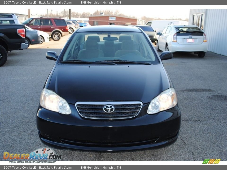 2007 Toyota Corolla LE Black Sand Pearl / Stone Photo #8