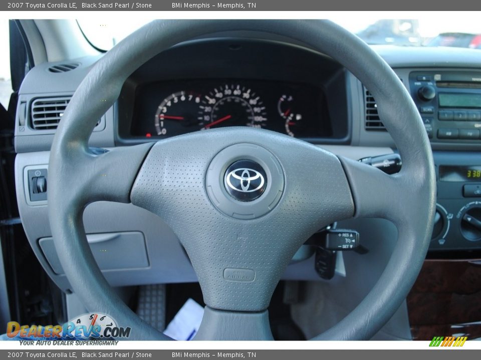 2007 Toyota Corolla LE Black Sand Pearl / Stone Photo #11