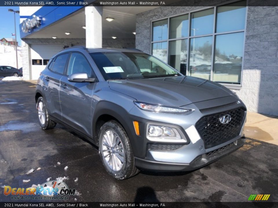 2021 Hyundai Kona SEL AWD Sonic Silver / Black Photo #1