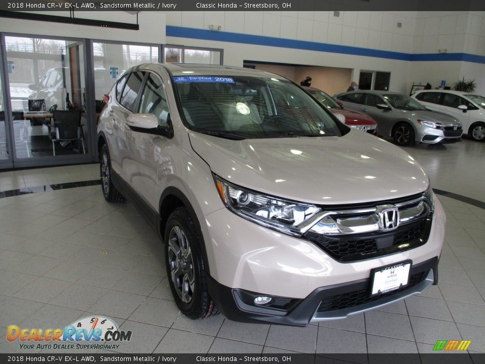 2018 Honda CR-V EX-L AWD Sandstorm Metallic / Ivory Photo #3