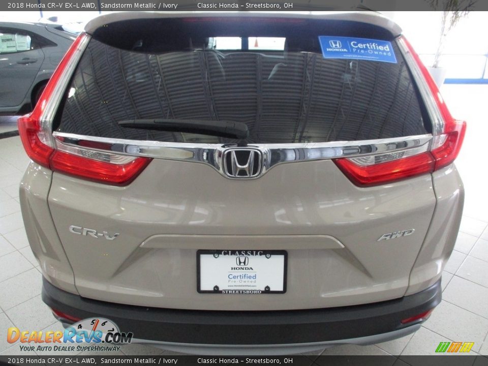 2018 Honda CR-V EX-L AWD Sandstorm Metallic / Ivory Photo #8