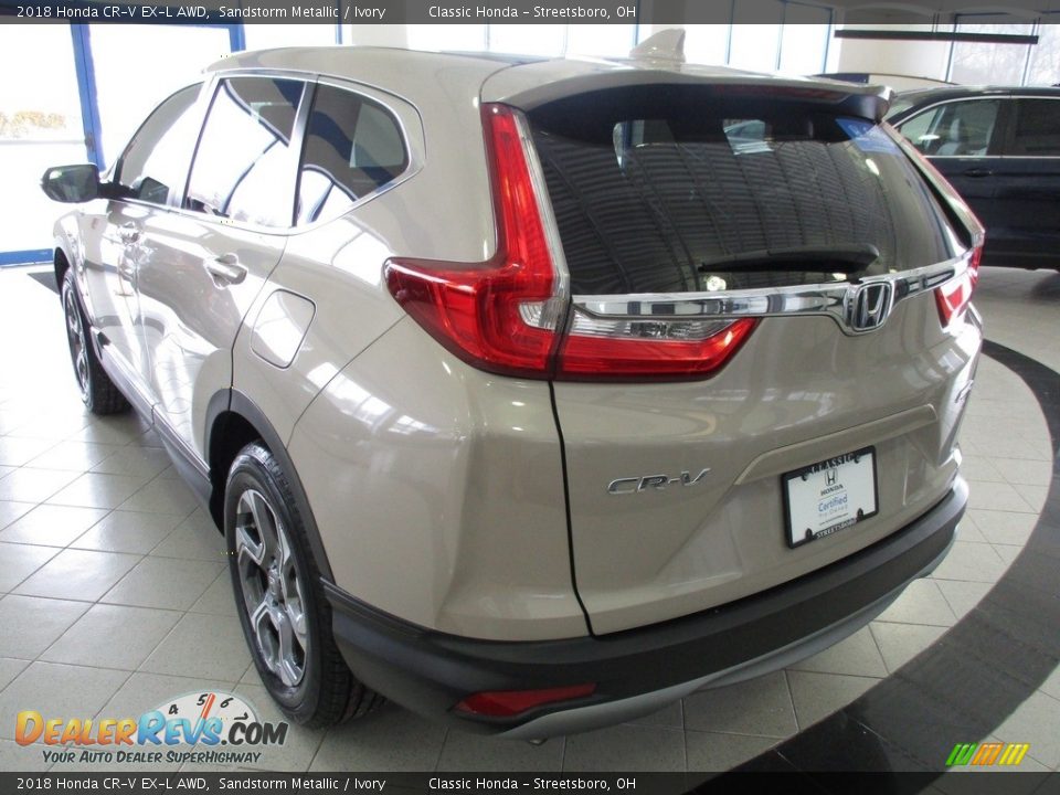 2018 Honda CR-V EX-L AWD Sandstorm Metallic / Ivory Photo #9