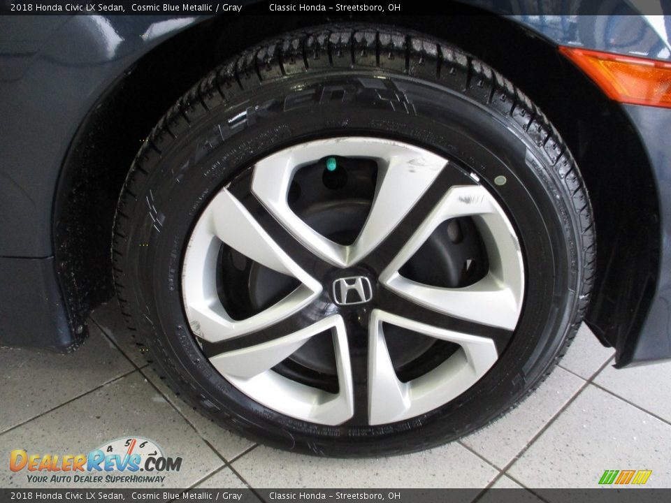2018 Honda Civic LX Sedan Cosmic Blue Metallic / Gray Photo #5