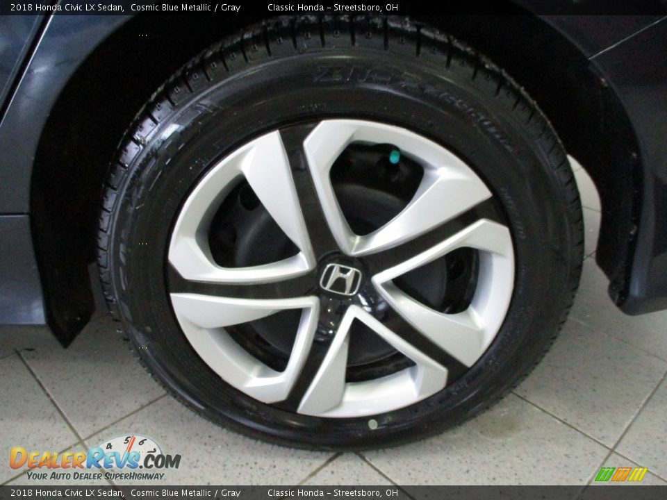 2018 Honda Civic LX Sedan Cosmic Blue Metallic / Gray Photo #11