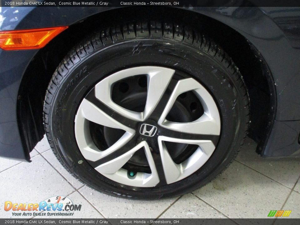 2018 Honda Civic LX Sedan Cosmic Blue Metallic / Gray Photo #12