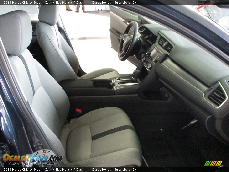 2018 Honda Civic LX Sedan Cosmic Blue Metallic / Gray Photo #16