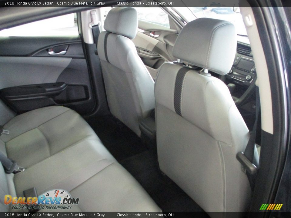 2018 Honda Civic LX Sedan Cosmic Blue Metallic / Gray Photo #18