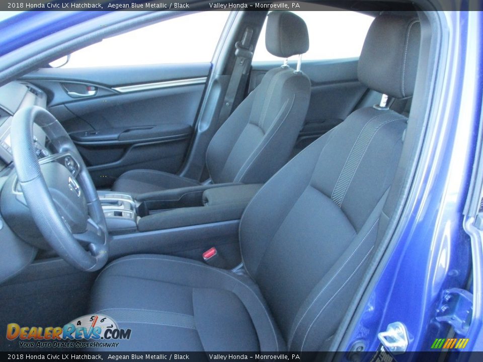 2018 Honda Civic LX Hatchback Aegean Blue Metallic / Black Photo #10