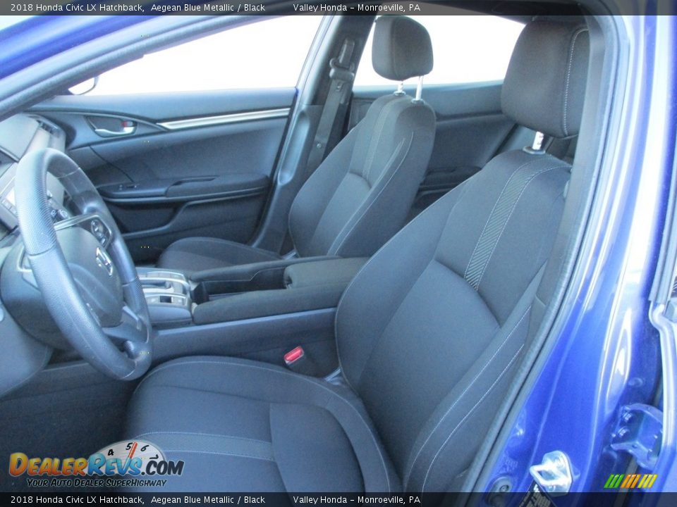 2018 Honda Civic LX Hatchback Aegean Blue Metallic / Black Photo #10