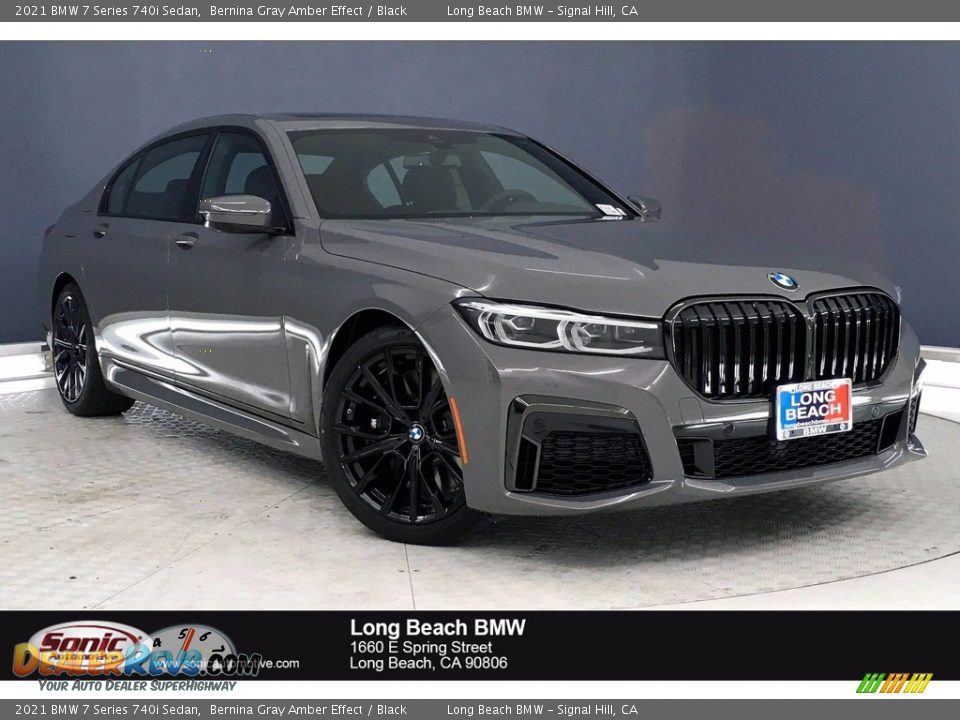 2021 BMW 7 Series 740i Sedan Bernina Gray Amber Effect / Black Photo #1