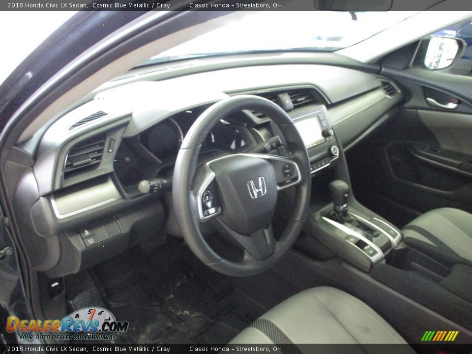 2018 Honda Civic LX Sedan Cosmic Blue Metallic / Gray Photo #26