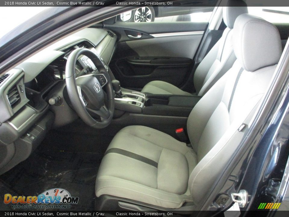 2018 Honda Civic LX Sedan Cosmic Blue Metallic / Gray Photo #27