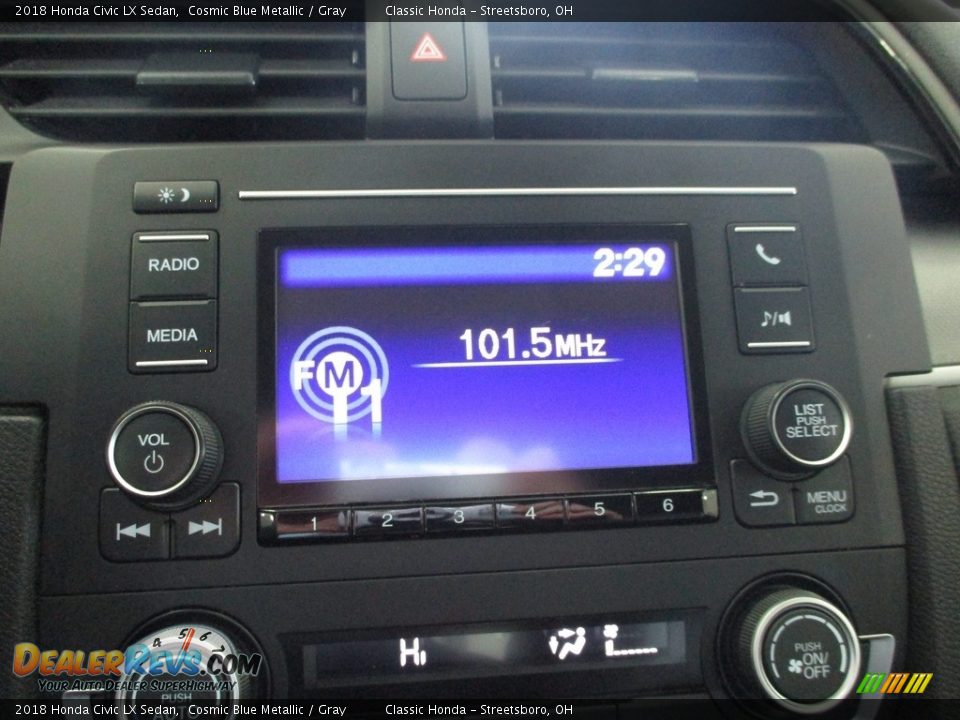 2018 Honda Civic LX Sedan Cosmic Blue Metallic / Gray Photo #34