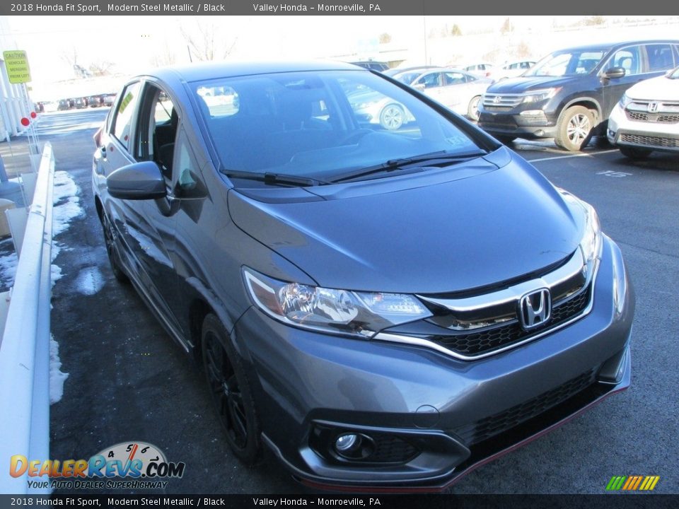 2018 Honda Fit Sport Modern Steel Metallic / Black Photo #8