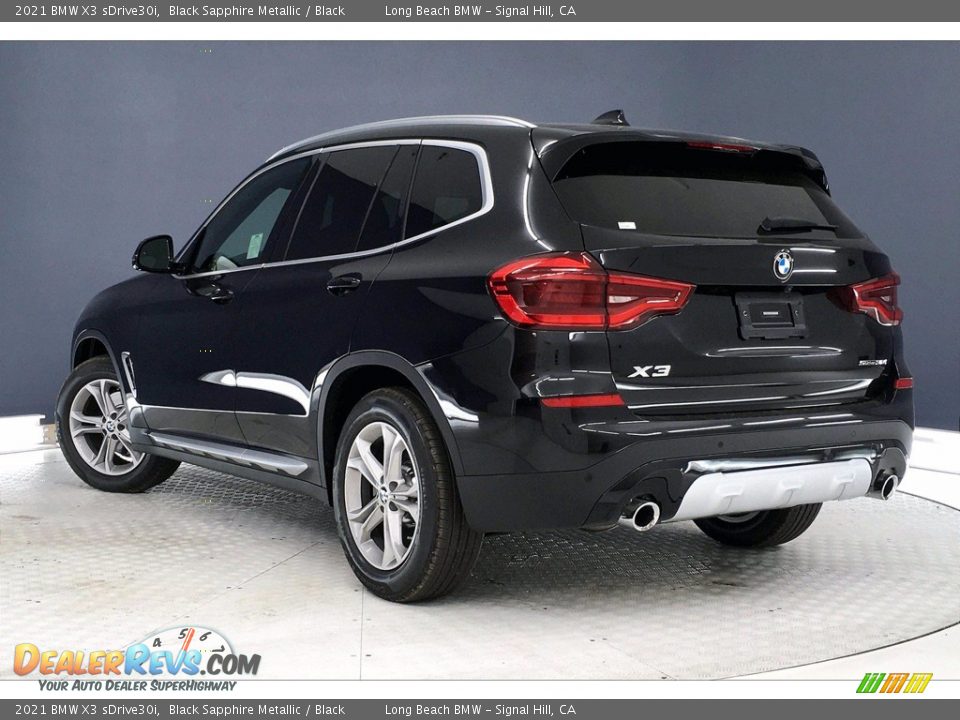 2021 BMW X3 sDrive30i Black Sapphire Metallic / Black Photo #3