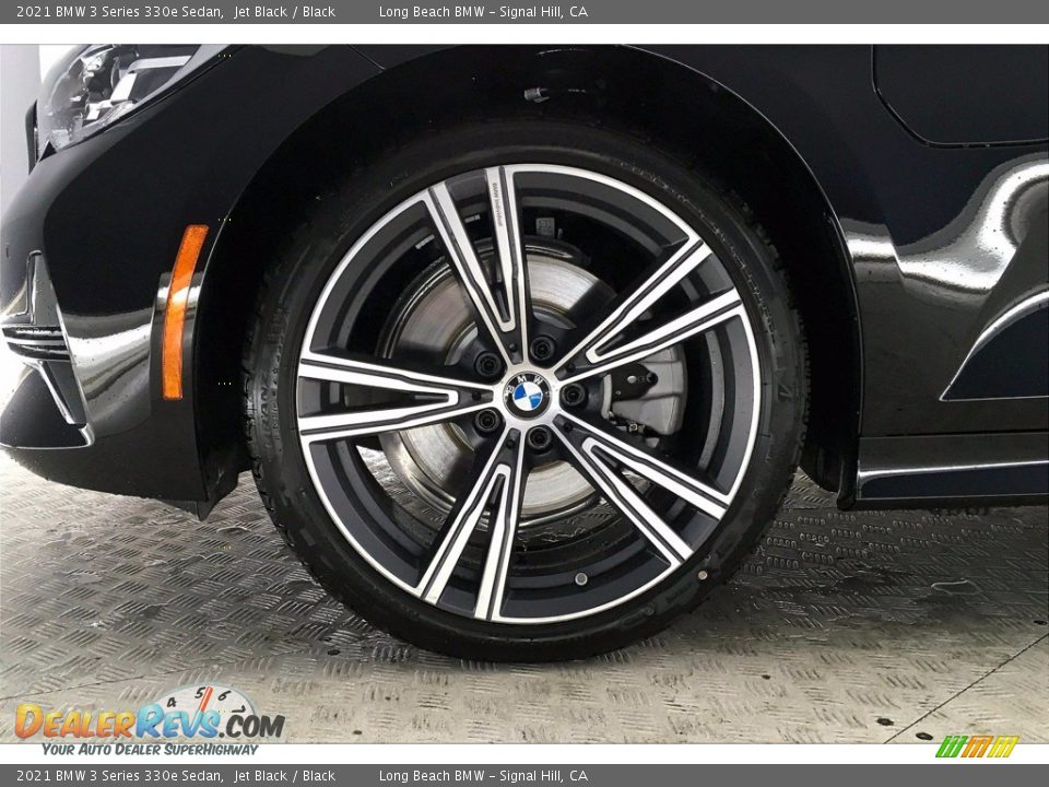 2021 BMW 3 Series 330e Sedan Jet Black / Black Photo #12