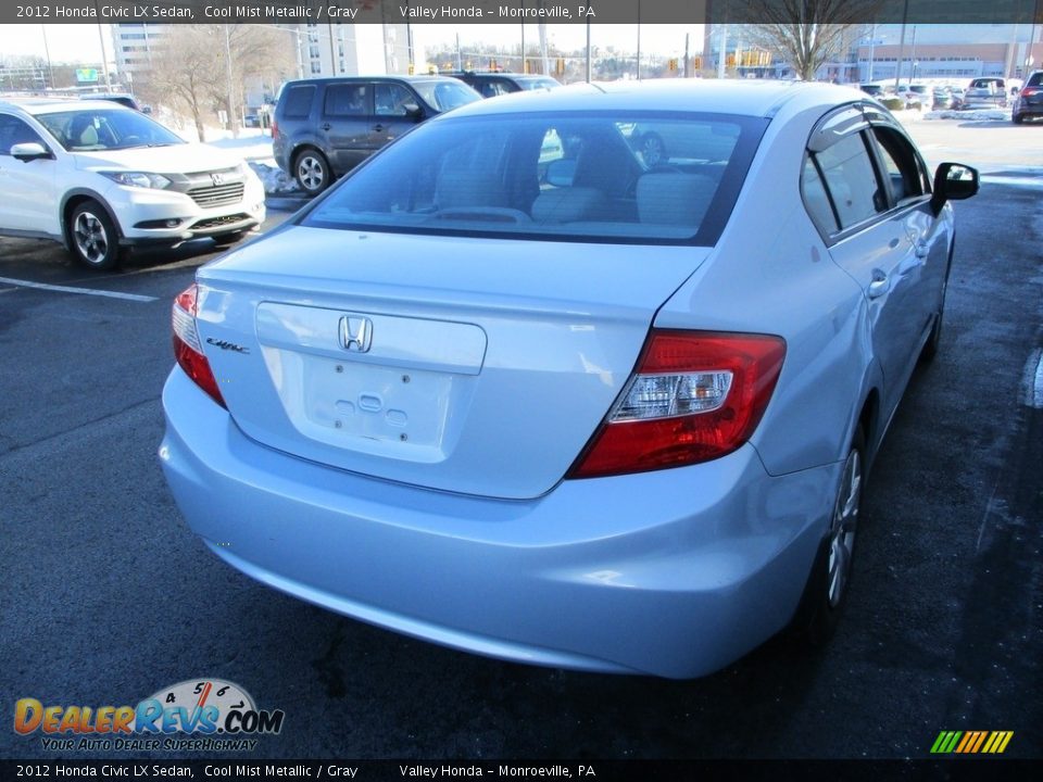 2012 Honda Civic LX Sedan Cool Mist Metallic / Gray Photo #5