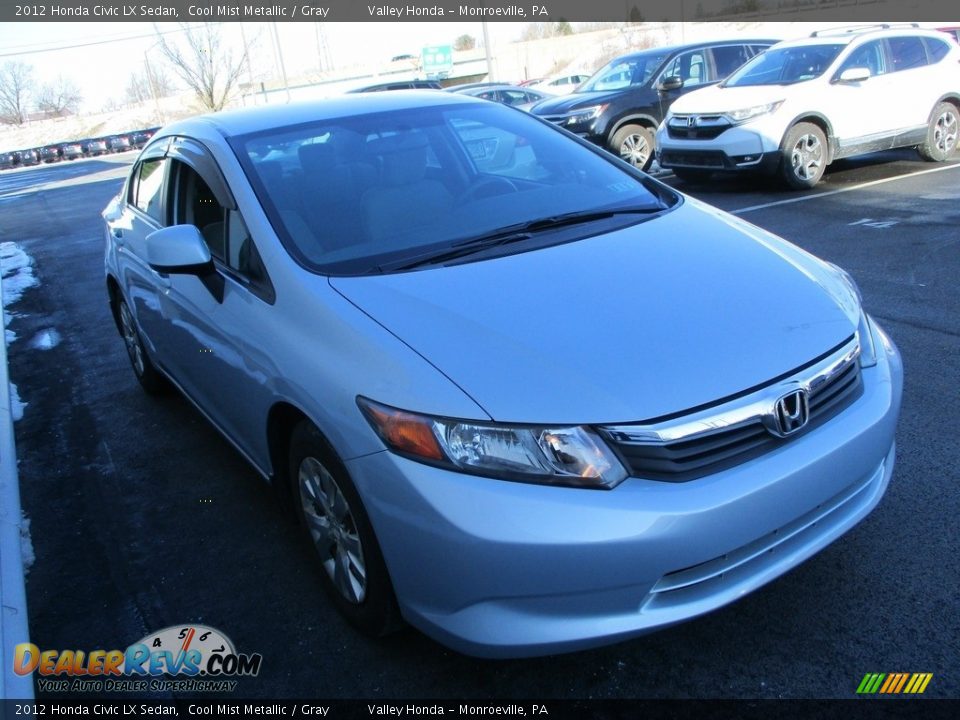 2012 Honda Civic LX Sedan Cool Mist Metallic / Gray Photo #7