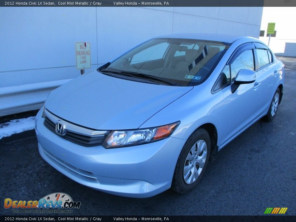 2012 Honda Civic LX Sedan Cool Mist Metallic / Gray Photo #9