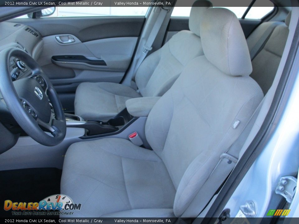 2012 Honda Civic LX Sedan Cool Mist Metallic / Gray Photo #11