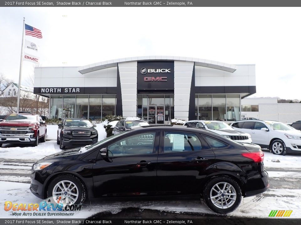 2017 Ford Focus SE Sedan Shadow Black / Charcoal Black Photo #1