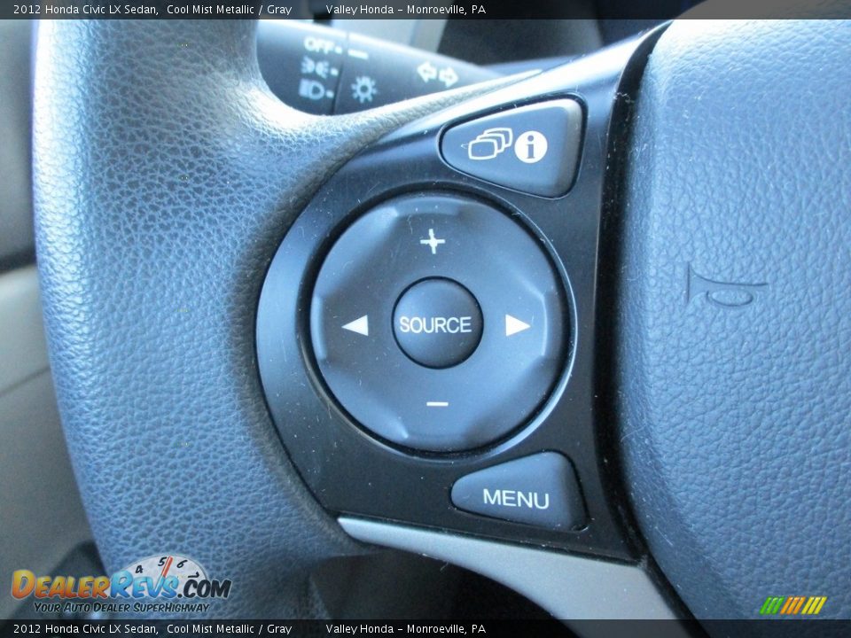 2012 Honda Civic LX Sedan Cool Mist Metallic / Gray Photo #17