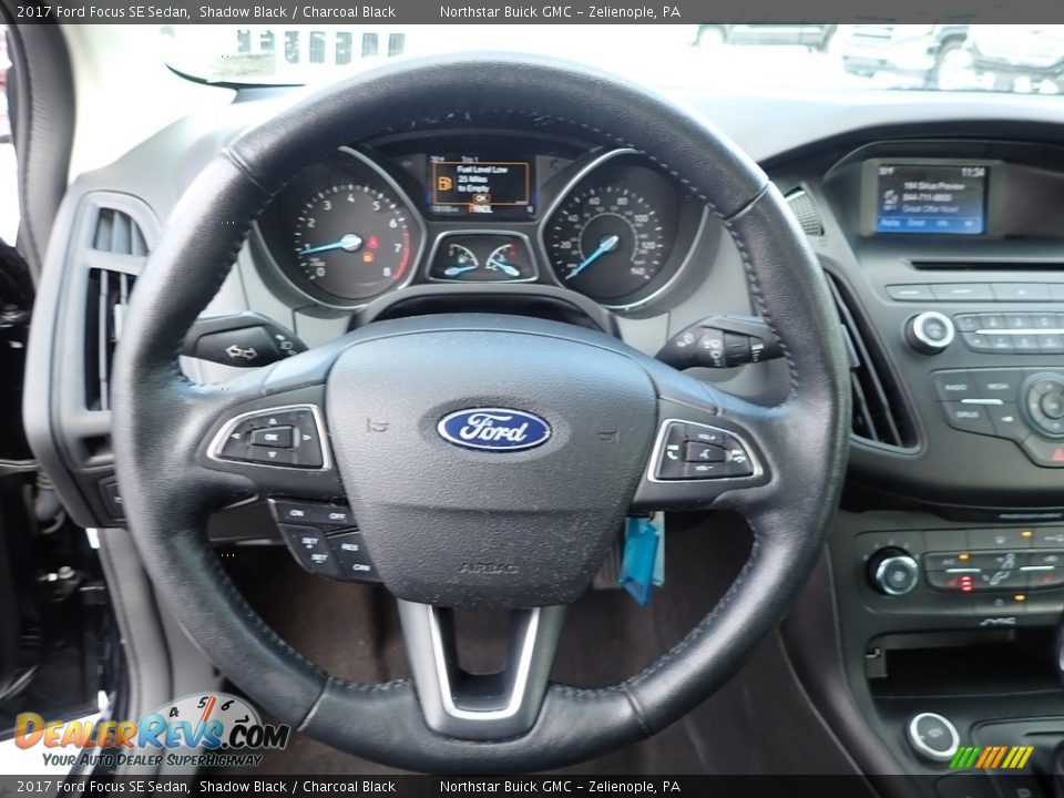 2017 Ford Focus SE Sedan Shadow Black / Charcoal Black Photo #21