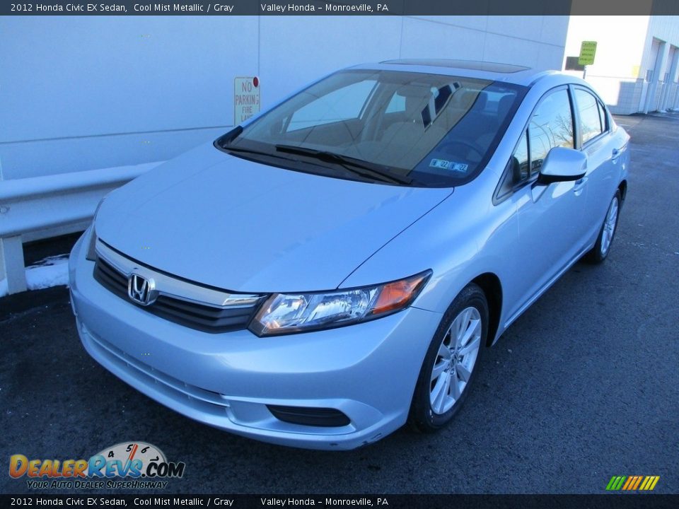 2012 Honda Civic EX Sedan Cool Mist Metallic / Gray Photo #9