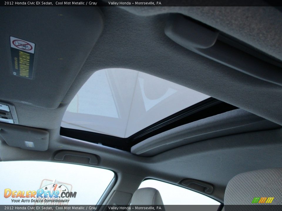 2012 Honda Civic EX Sedan Cool Mist Metallic / Gray Photo #11