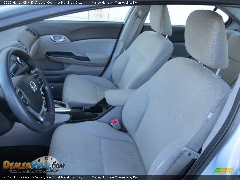 2012 Honda Civic EX Sedan Cool Mist Metallic / Gray Photo #12