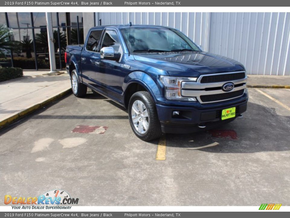 2019 Ford F150 Platinum SuperCrew 4x4 Blue Jeans / Black Photo #2