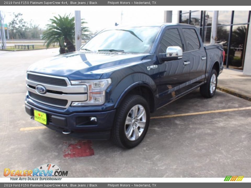 2019 Ford F150 Platinum SuperCrew 4x4 Blue Jeans / Black Photo #4