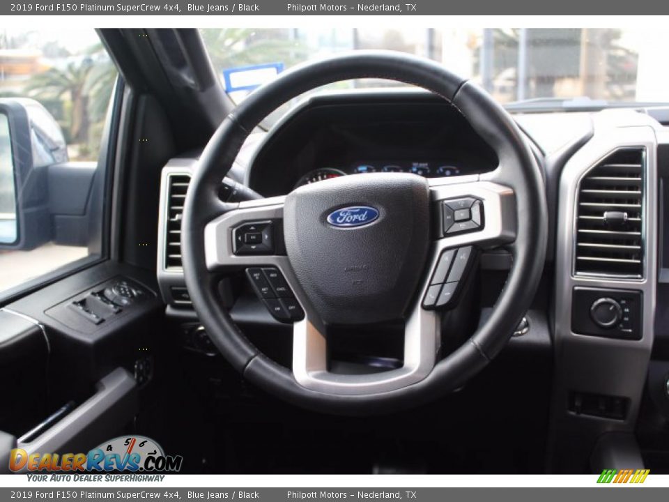 2019 Ford F150 Platinum SuperCrew 4x4 Blue Jeans / Black Photo #24