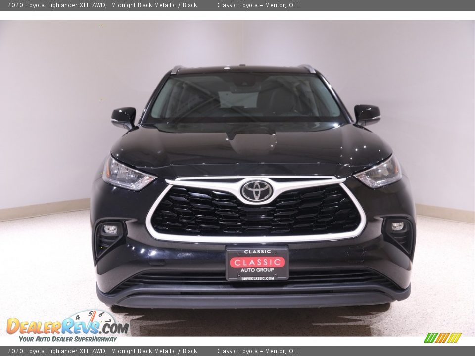2020 Toyota Highlander XLE AWD Midnight Black Metallic / Black Photo #2