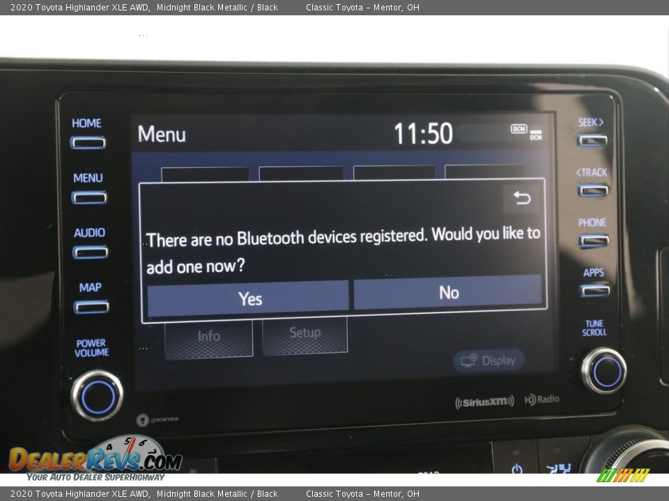 2020 Toyota Highlander XLE AWD Midnight Black Metallic / Black Photo #12