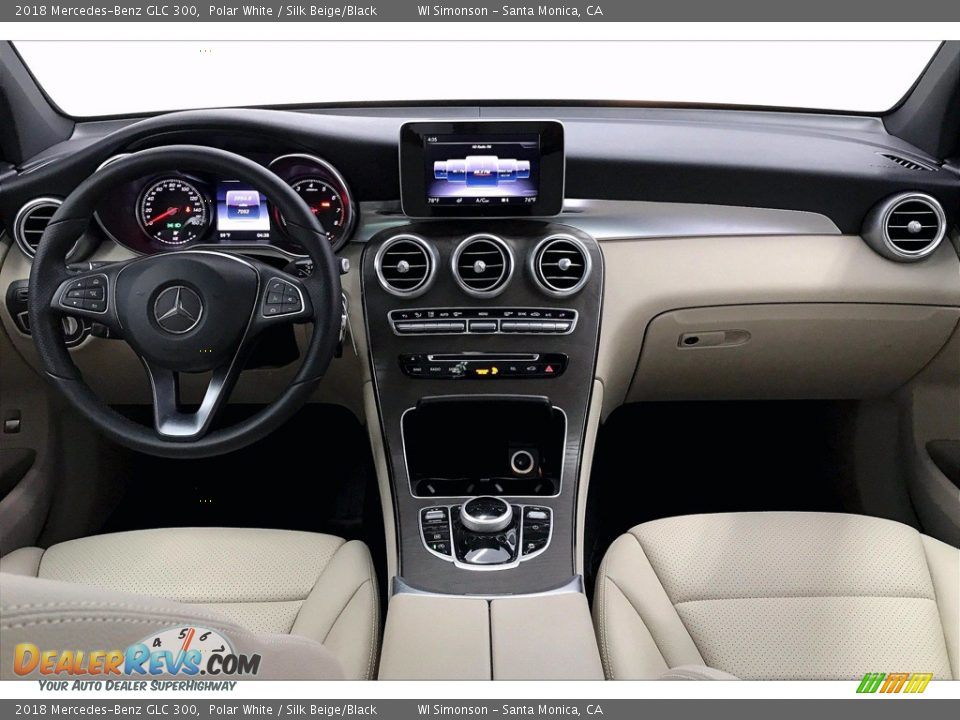 2018 Mercedes-Benz GLC 300 Polar White / Silk Beige/Black Photo #15