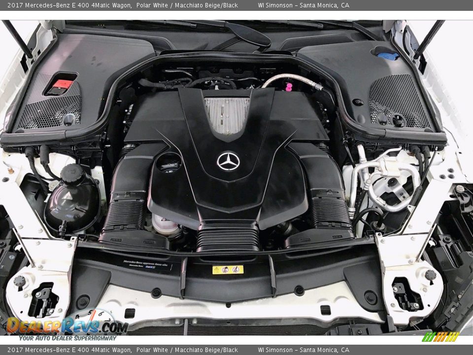 2017 Mercedes-Benz E 400 4Matic Wagon Polar White / Macchiato Beige/Black Photo #9