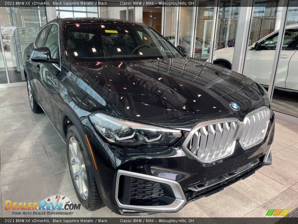 2021 BMW X6 xDrive40i Black Sapphire Metallic / Black Photo #1