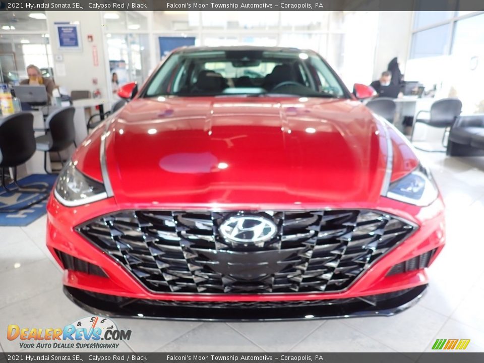 2021 Hyundai Sonata SEL Calypso Red / Black Photo #2